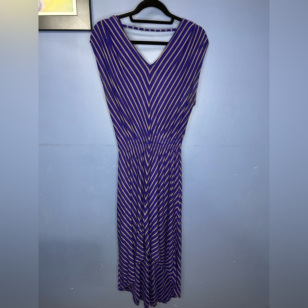 Mossimo Supply Co. Purple and Grey Striped Dress